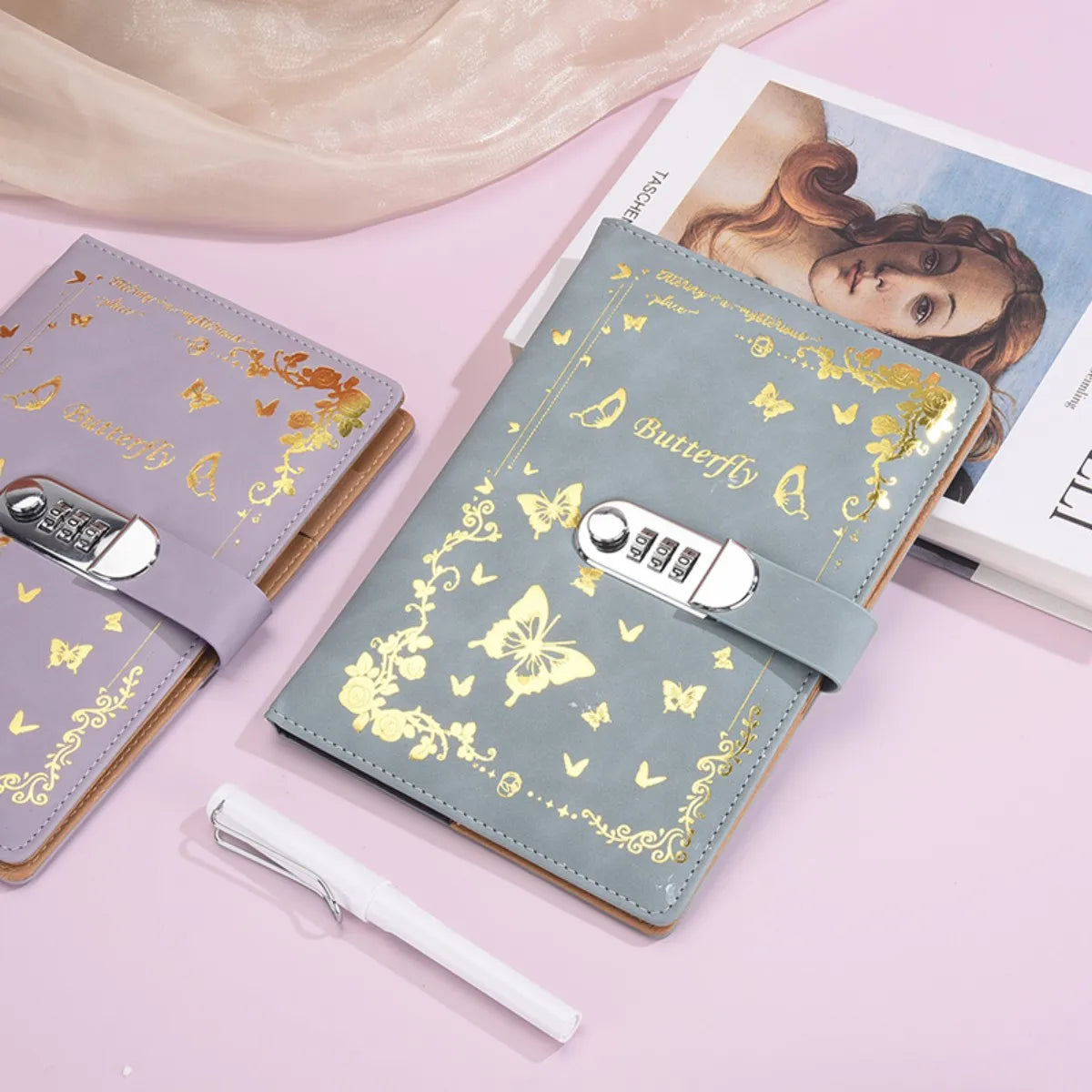 A5 Password Lock Diary – Cartoon Notebook