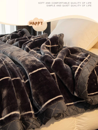 Weighted Raschel Plush Blanket – Thick & Warm (1PC)