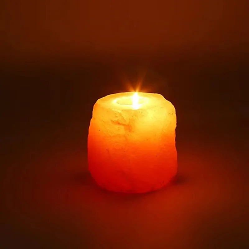 Himalayan Salt Crystal Candlestick – Buddha Candle Holder