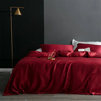 Sondeson 100% Silk Dark Blue Bedding Set – Queen & King