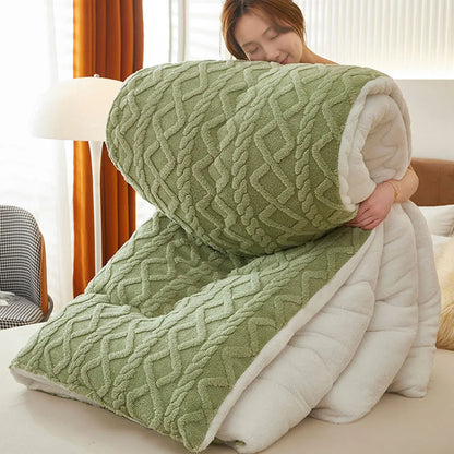 Super Thick Winter Blanket – Lamb Cashmere Weighted Quilt