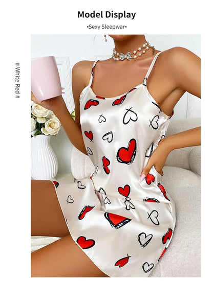 Silk Satin Suspender Nightdress