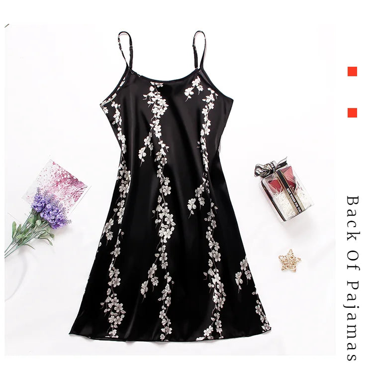 Silk Satin Suspender Nightdress