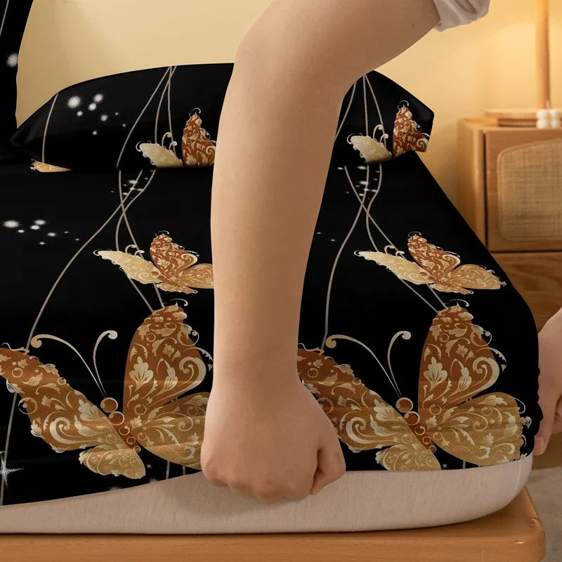 Kingdee Opera Pattern Frosted Bedsheet – Printed Bedspread