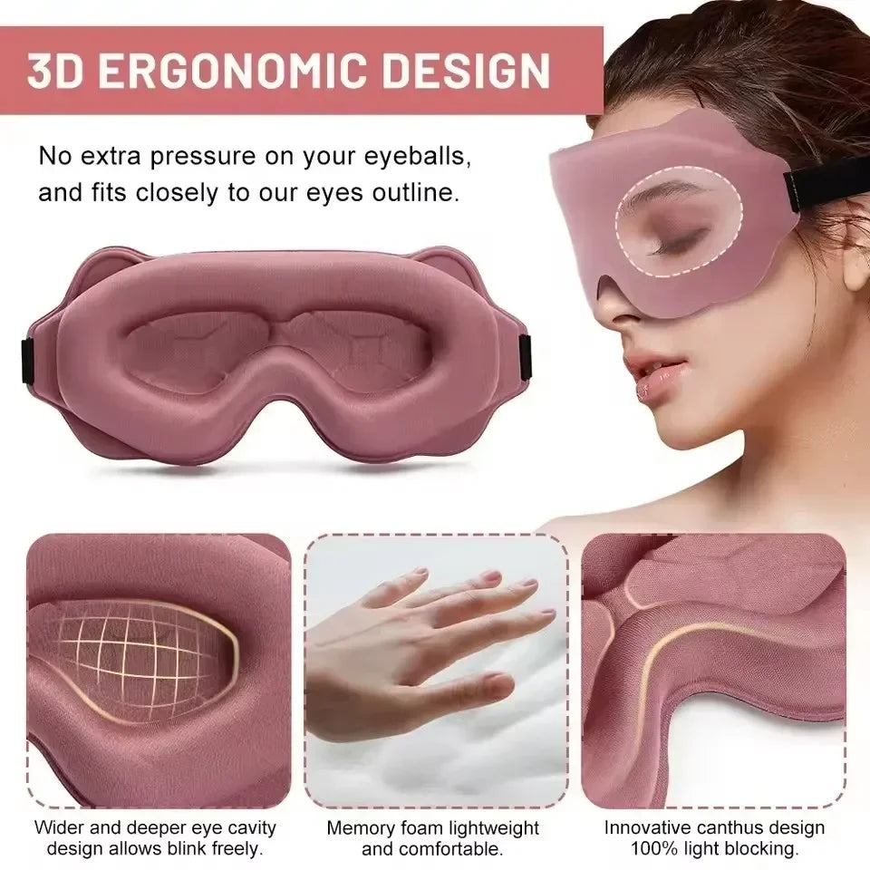 3D Sleeping Eye Mask – Travel Light Blocking Eyepatch