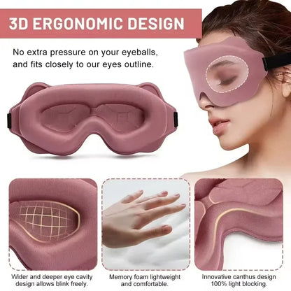 3D Sleeping Eye Mask – Travel Light Blocking Eyepatch