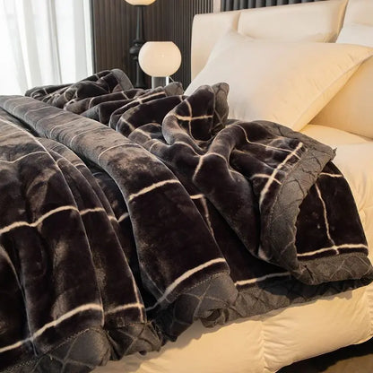 Weighted Raschel Plush Blanket – Thick & Warm (1PC)