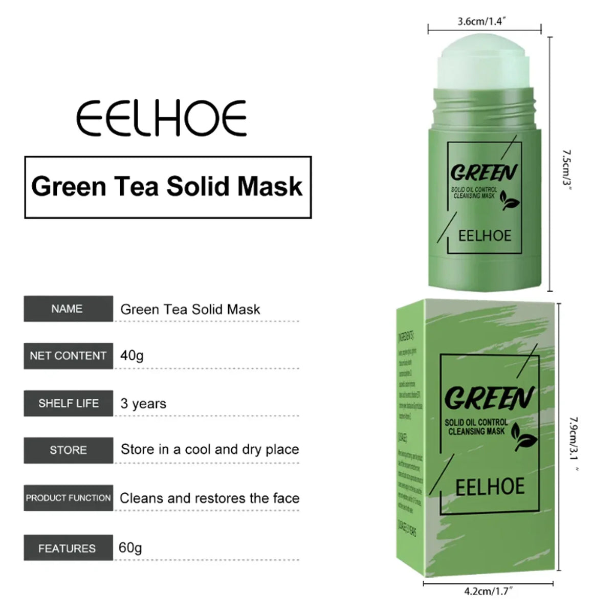 Green Tea Cleansing Stick Mask – Pore & Acne Care