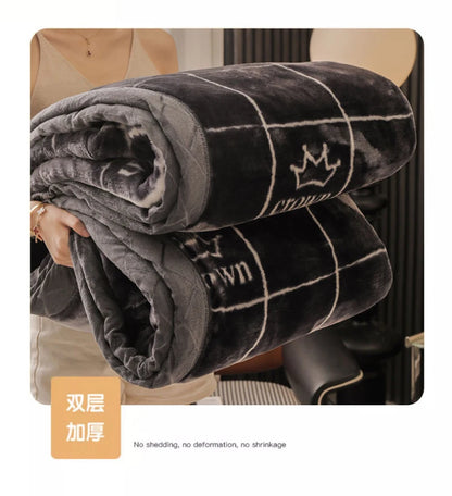 Weighted Raschel Plush Blanket – Thick & Warm (1PC)