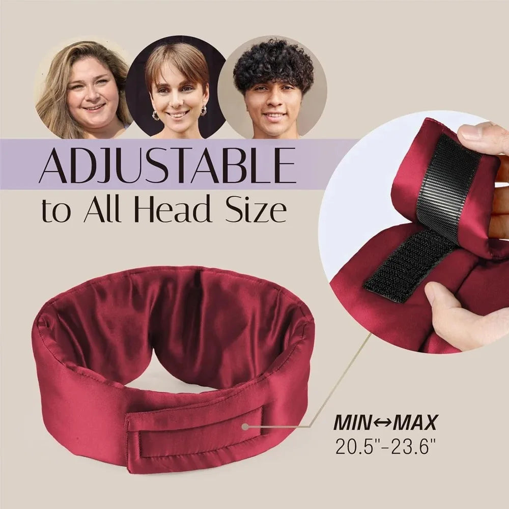 100% Mulberry Silk Sleep Mask – Soft, Adjustable, Anti-Wrinkle