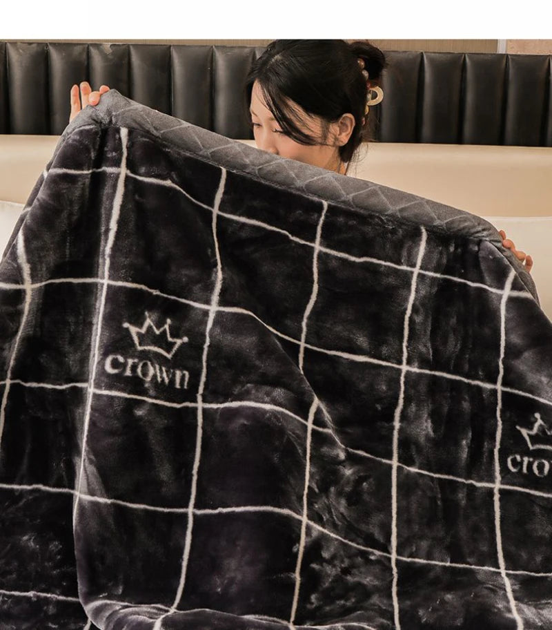 Weighted Raschel Plush Blanket – Thick & Warm (1PC)