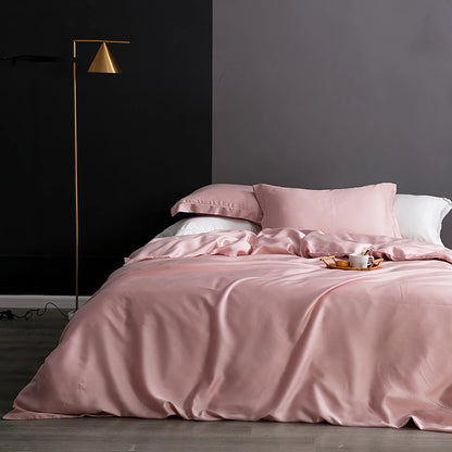 Sondeson 100% Silk Dark Blue Bedding Set – Queen & King