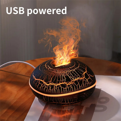 Aroma Flame Humidifier – Essential Oil Diffuser with Colorful Lights