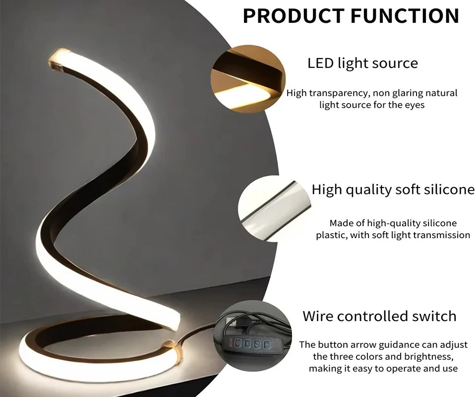 3D Ring USB LED Night Lamp – Dimmable Bedside Desk Light