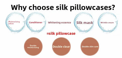 100% Mulberry Silk Luxury Pillowcase – Natural Cooling Silk