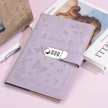 A5 Password Lock Diary – Cartoon Notebook