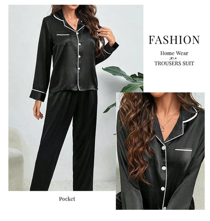 Plus Size Satin Pajama Set