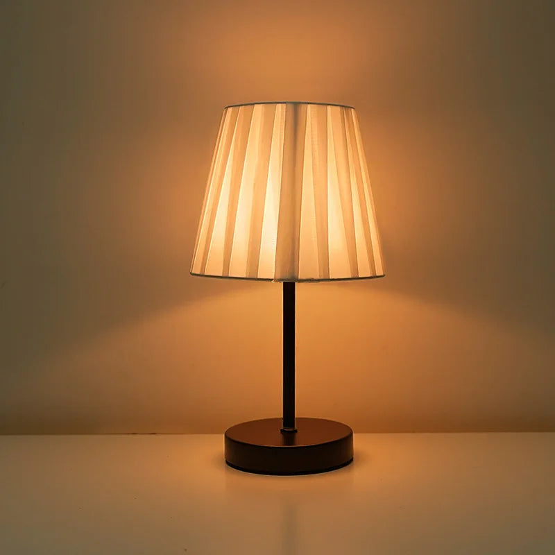 Solid Wood USB Desk Lamp – LED Bedside Night Light