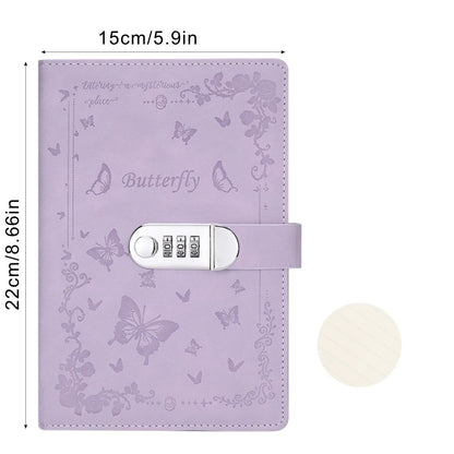 A5 Password Lock Diary – Cartoon Notebook
