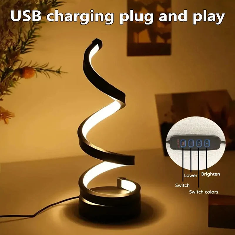 3D Ring USB LED Night Lamp – Dimmable Bedside Desk Light