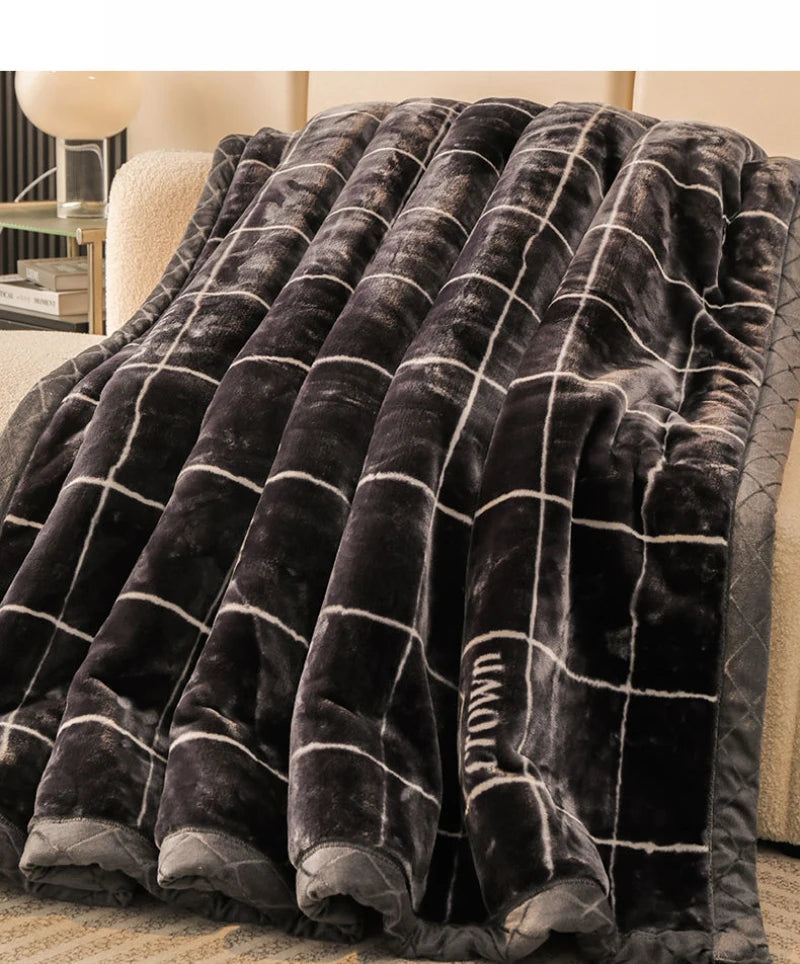 Weighted Raschel Plush Blanket – Thick & Warm (1PC)
