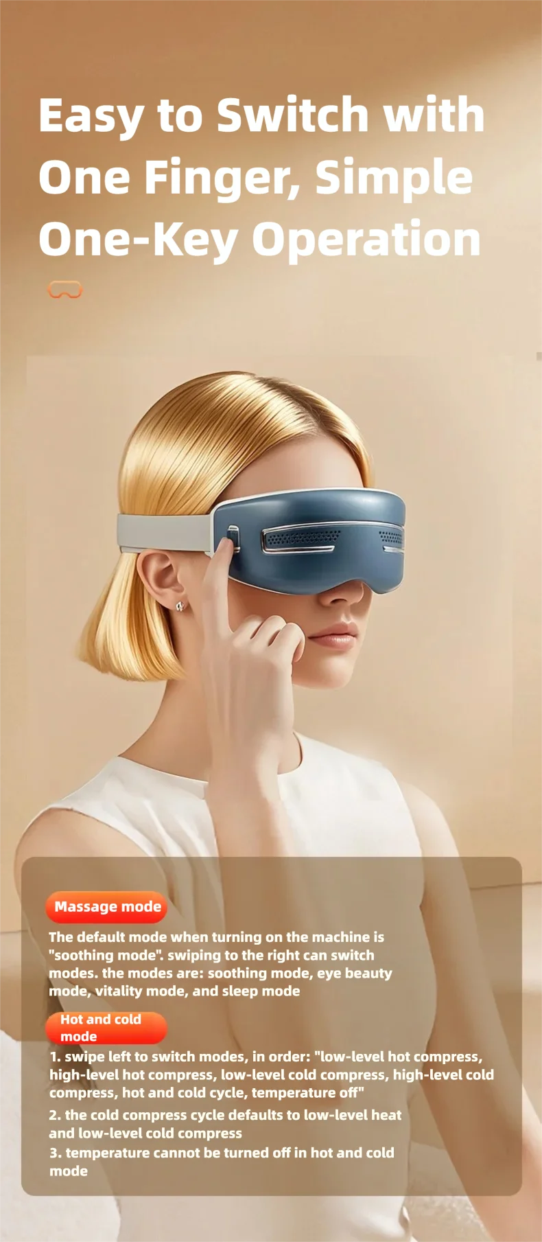 Smart Electric Eye Massager – Hot & Cold Compress