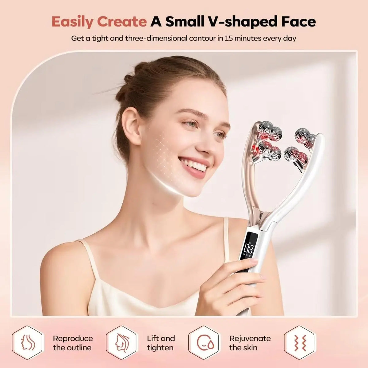 EMS Microcurrent Face Roller – Lifting & Firming Device
