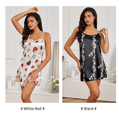 Silk Satin Suspender Nightdress