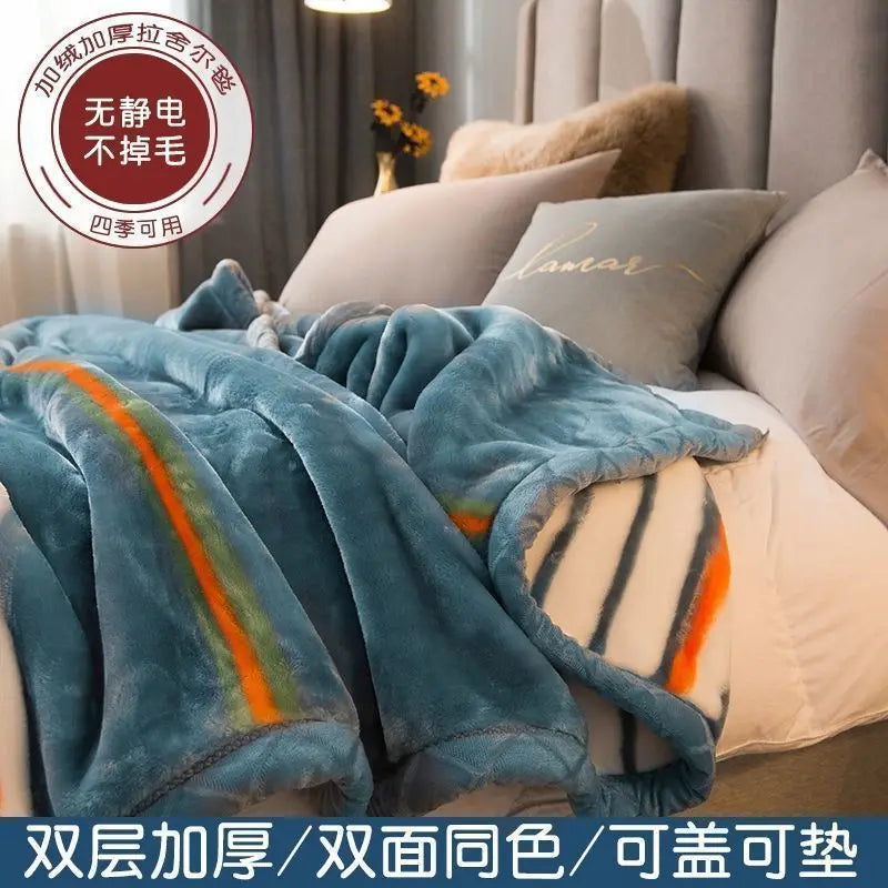 Weighted Raschel Plush Blanket – Thick & Warm (1PC)