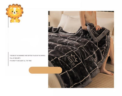 Weighted Raschel Plush Blanket – Thick & Warm (1PC)