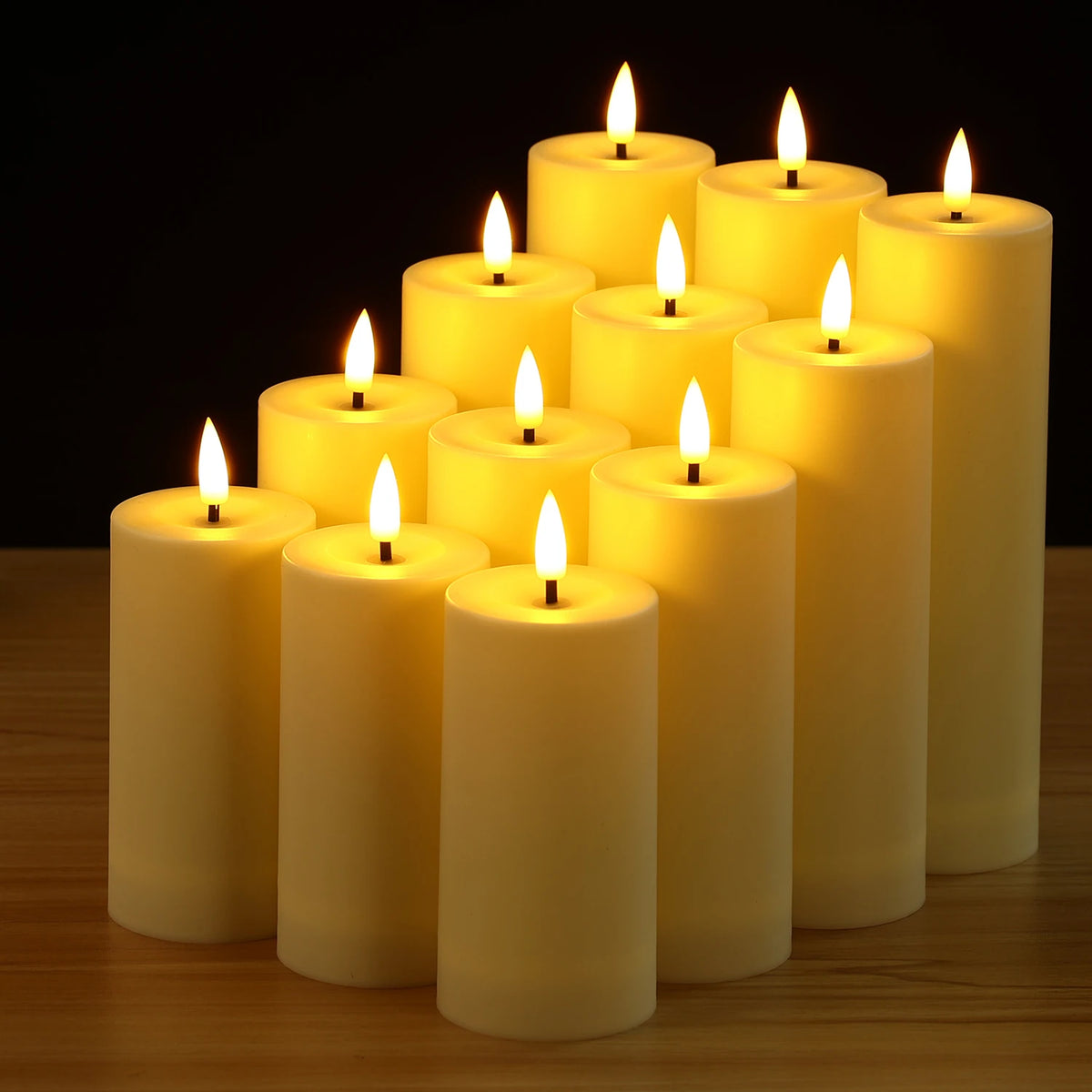 12-Piece LED Flameless Candles – Waterproof Flickering Tea Lights