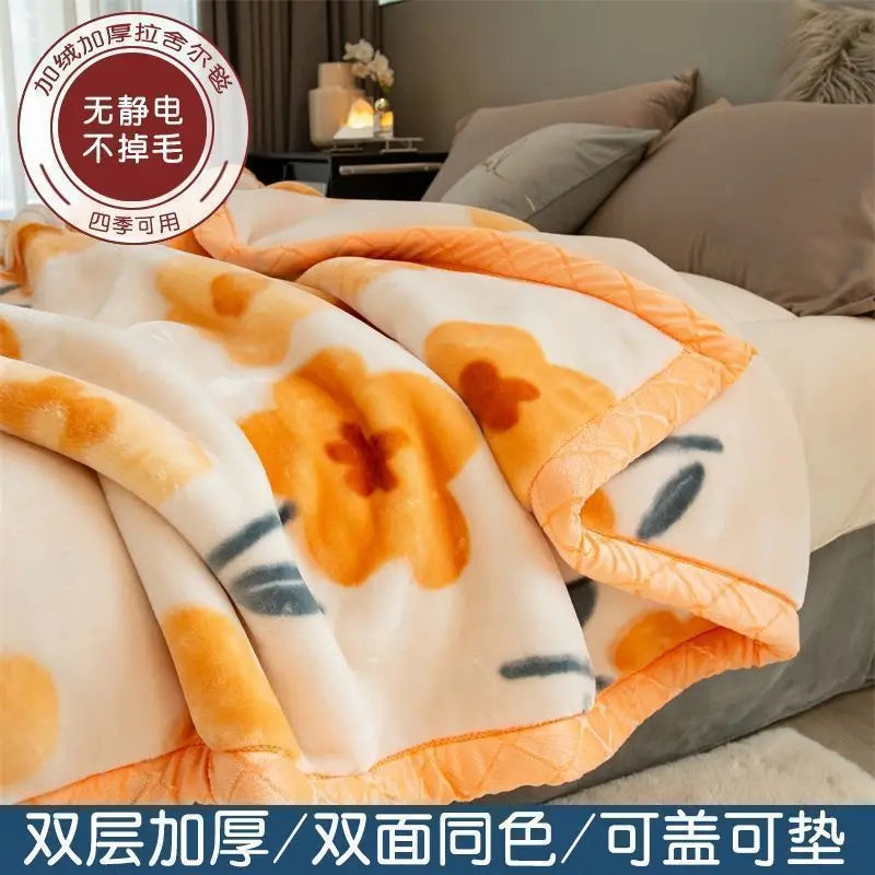 Weighted Raschel Plush Blanket – Thick & Warm (1PC)