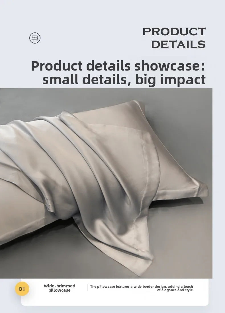 100% Mulberry Silk Luxury Pillowcase – Natural Cooling Silk