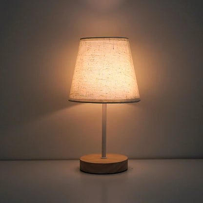 Solid Wood USB Desk Lamp – LED Bedside Night Light