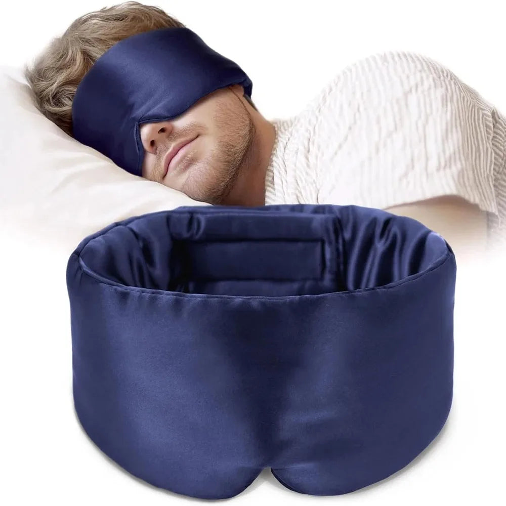 100% Mulberry Silk Sleep Mask – Soft, Adjustable, Anti-Wrinkle