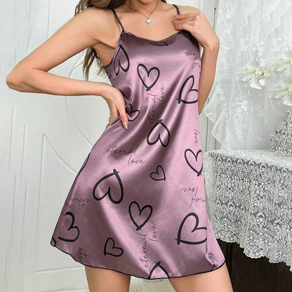 Silk Satin Suspender Nightdress