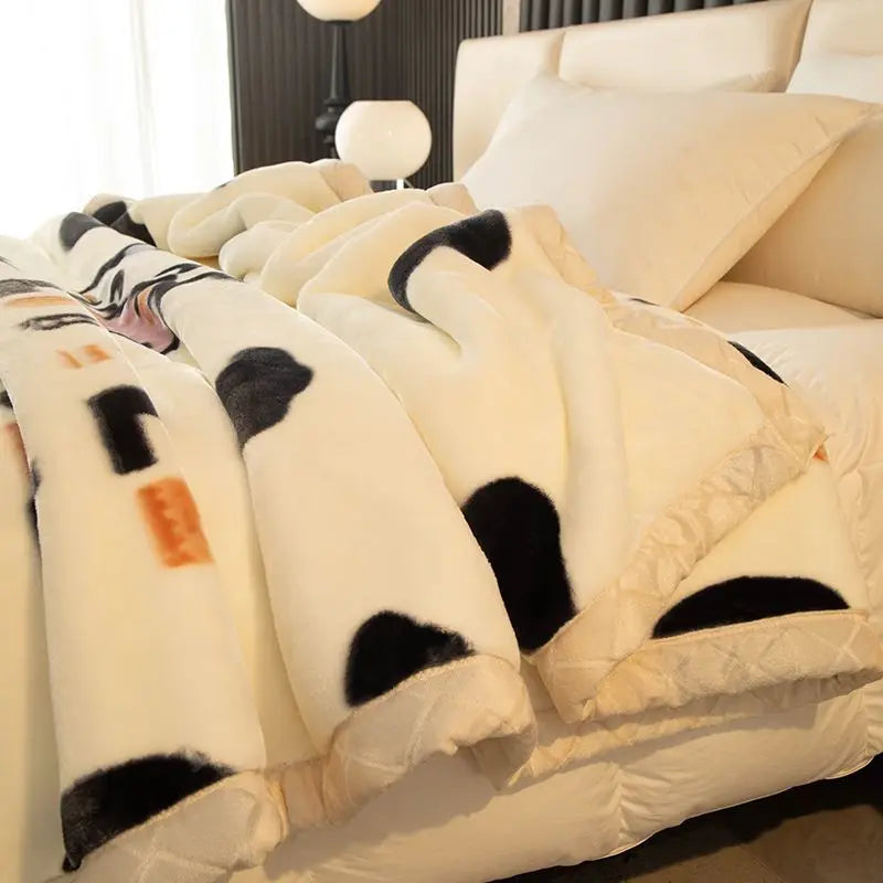 Weighted Raschel Plush Blanket – Thick & Warm (1PC)